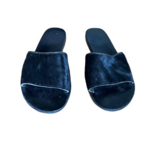ANCIENT GREEK SANDALS Black Slide Sandals Shoes Women's Size EU 38 US 7.5